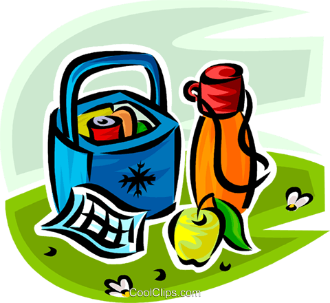 Picnic Basket Royalty Free Vector Clip Art Illustration - Picnic Basket Royalty Free Vector Clip Art Illustration (480x440)