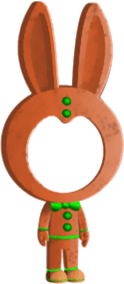 Easter Gingerbread Bunny Png - Easter Gingerbread Bunny Png (480x1044)