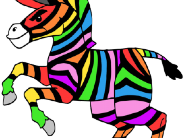Other Clipart Colorful Zebra - Other Clipart Colorful Zebra (640x480)