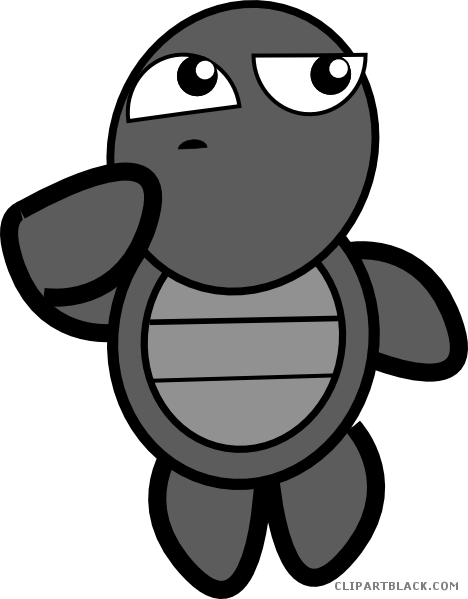 Turtle Small Animal Free Black White Clipart Images - Turtle Small Animal Free Black White Clipart Images (468x599)