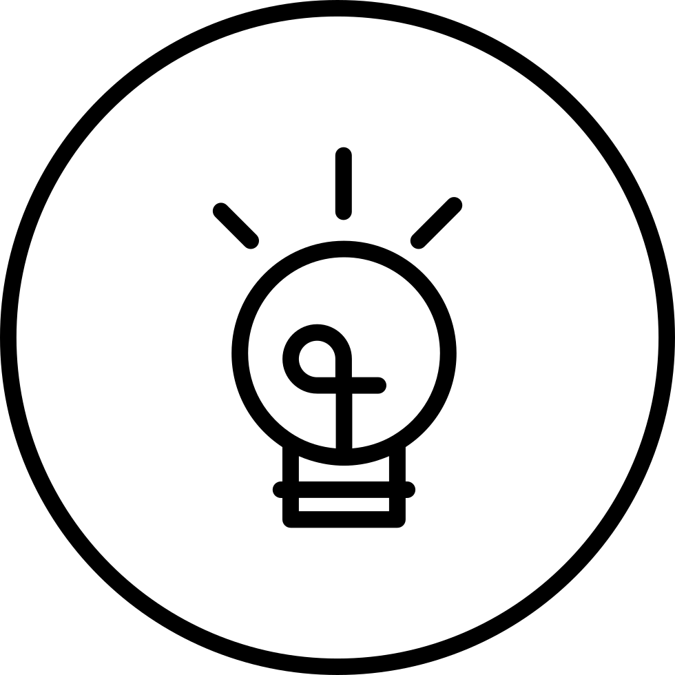 Light Bulb Of Rounded Shape Inside A Circle Comments - Light Bulb Of Rounded Shape Inside A Circle Comments (980x980)