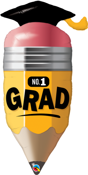 1 Grad Pencil 41" Supershape Balloon - 1 Grad Pencil 41" Supershape Balloon (600x600)