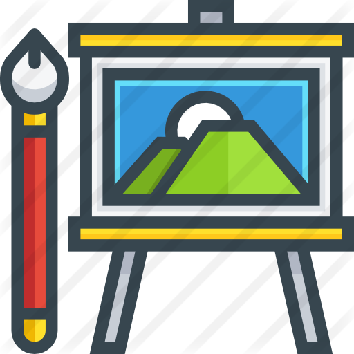Easel Painting Free Icon - Easel Painting Free Icon (512x512)