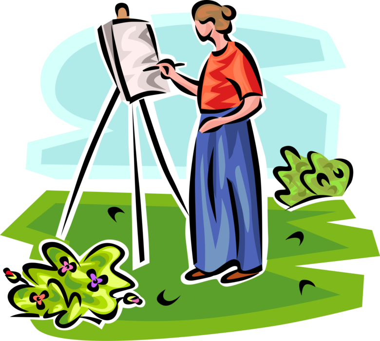 Artist Draws Artwork Picture - Artist Draws Artwork Picture (780x700)