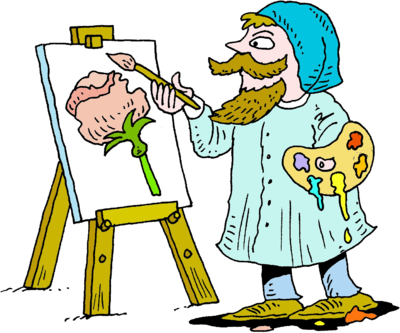 Artist With Easel - Artist With Easel (400x333)