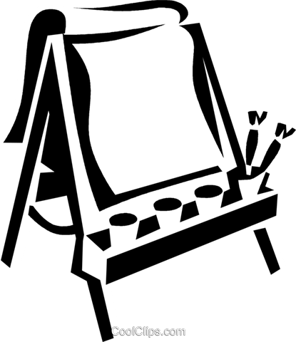 Easel Royalty Free Vector Clip Art Illustration - Easel Royalty Free Vector Clip Art Illustration (415x480)