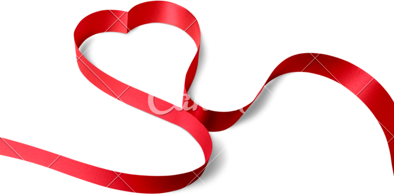 Heart-shaped Red Ribbon - Heart-shaped Red Ribbon (800x397)