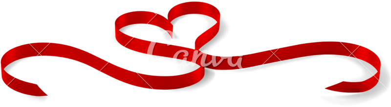 Heart Shaped Red Ribbon - Heart Shaped Red Ribbon (800x220)