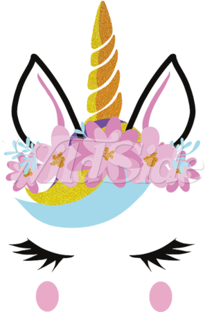 Unicorn Flowery Head Dress Adult - Unicorn Flowery Head Dress Adult (450x450)