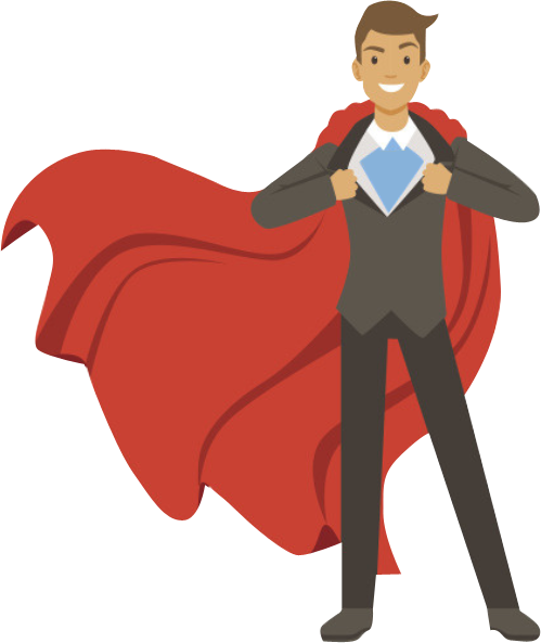 Super Hero Business Man At Work - Super Hero Business Man At Work (499x593)