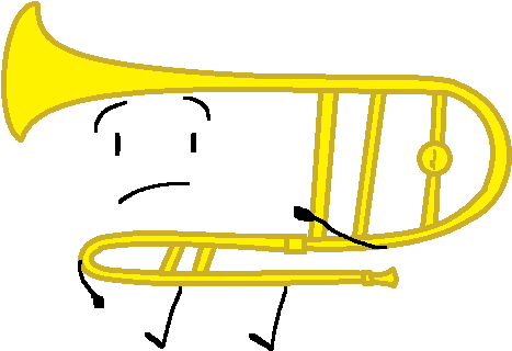 Trombone Clipart Yellow - Trombone Clipart Yellow (510x362)