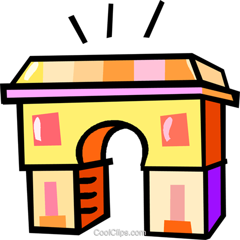 Arc De Triomphe Royalty Free Vector Clip Art Illustration - Arc De Triomphe Royalty Free Vector Clip Art Illustration (480x480)
