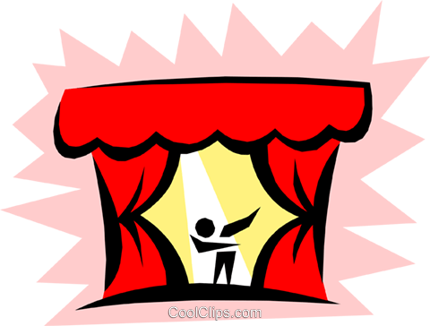 Theatre Curtains Royalty Free Vector Clip Art Illustration - Theatre Curtains Royalty Free Vector Clip Art Illustration (480x364)