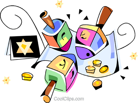 Dreidels Royalty Free Vector Clip Art Illustration - Dreidels Royalty Free Vector Clip Art Illustration (480x358)