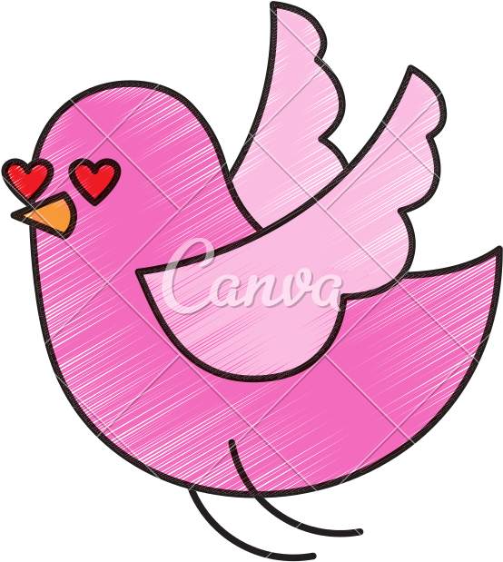 Cute Little Bird Hearts Eyes Lovely - Cute Little Bird Hearts Eyes Lovely (800x800)