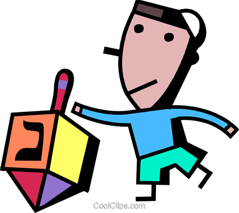 Dreidels Royalty Free Vector Clip Art Illustration - Dreidels Royalty Free Vector Clip Art Illustration (480x429)