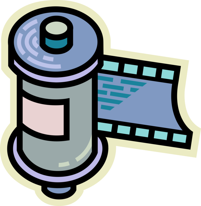Vector Illustration Of 35mm Photography Roll Of Camera - Vector Illustration Of 35mm Photography Roll Of Camera (684x700)