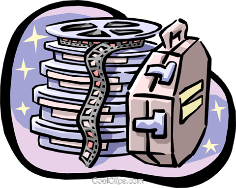 Filmstrips With Canisters Royalty Free Vector Clip - Filmstrips With Canisters Royalty Free Vector Clip (480x382)