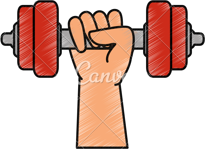 Hand Human With Weight Lifting Isolated Icon - Hand Human With Weight Lifting Isolated Icon (800x800)