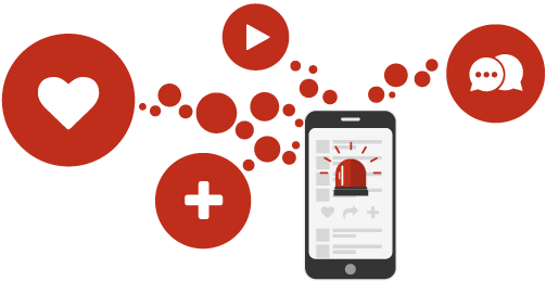 Illustration Of A Mobile Phone In Red Alert, With Conversation - Illustration Of A Mobile Phone In Red Alert, With Conversation (503x259)