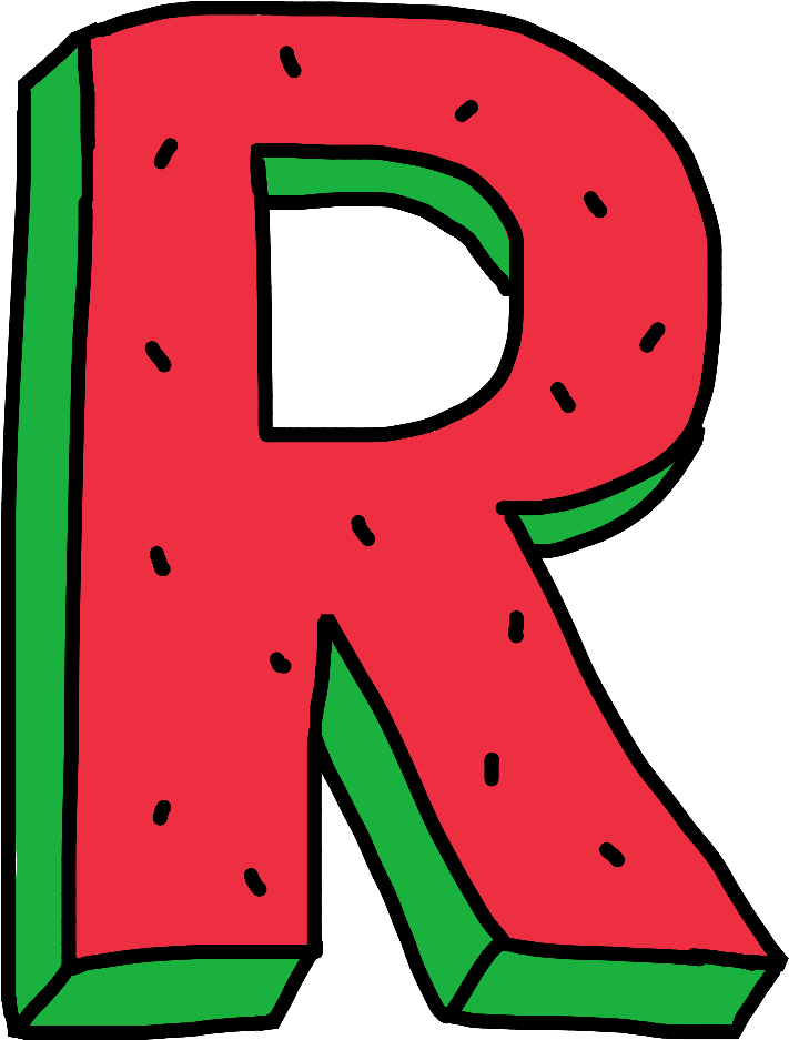 Interesting Sticker Watermelon Alphabet - Interesting Sticker Watermelon Alphabet (1024x1024)