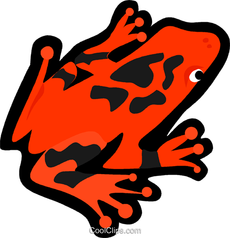 Red Tree Frog Royalty Free Vector Clip Art Illustration - Red Tree Frog Royalty Free Vector Clip Art Illustration (463x480)