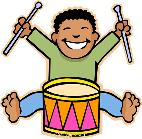 Junge Spielt Schlagzeug Vektor Clipart Bild -vc005658 - Junge Spielt Schlagzeug Vektor Clipart Bild -vc005658 (480x470)