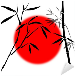 Abstract Background With Bamboo Branches And The Red - Abstract Background With Bamboo Branches And The Red (400x400)