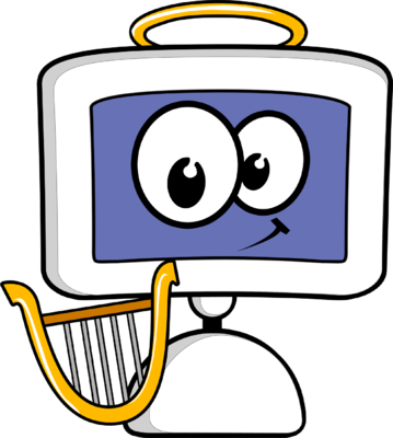 Computer Harp And Halo Christartcom - Computer Harp And Halo Christartcom (359x400)