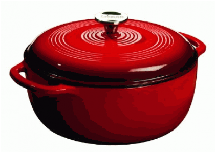 Lodge Cast Iron Enamel Dutch Oven, Red, - Lodge Cast Iron Enamel Dutch Oven, Red, (420x420)