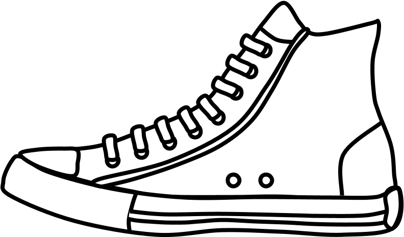 High Top Sneakers, Laces, Black And White, Png - High Top Sneakers, Laces, Black And White, Png (816x1056)