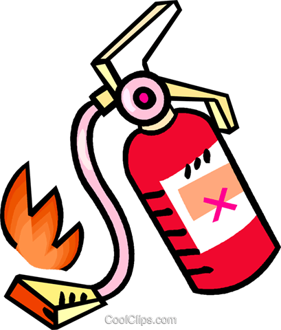 Fire Extinguisher Royalty Free Vector Clip Art Illustration - Fire Extinguisher Royalty Free Vector Clip Art Illustration (409x480)