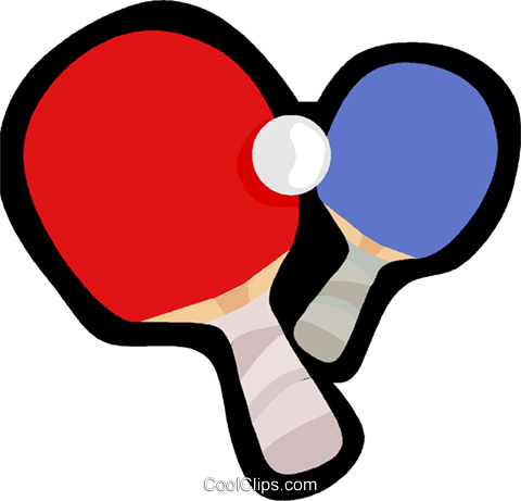 Ping Pong Paddles And Ball Royalty Free Vector Clip - Ping Pong Paddles And Ball Royalty Free Vector Clip (480x461)