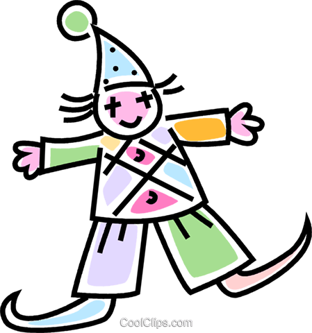 Funny Clown Royalty Free Vector Clip Art Illustration - Funny Clown Royalty Free Vector Clip Art Illustration (449x480)