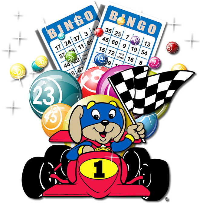 Image Of Ncsc's Mascot Safetypup® Driving A Red Racecar - Image Of Ncsc's Mascot Safetypup® Driving A Red Racecar (661x673)