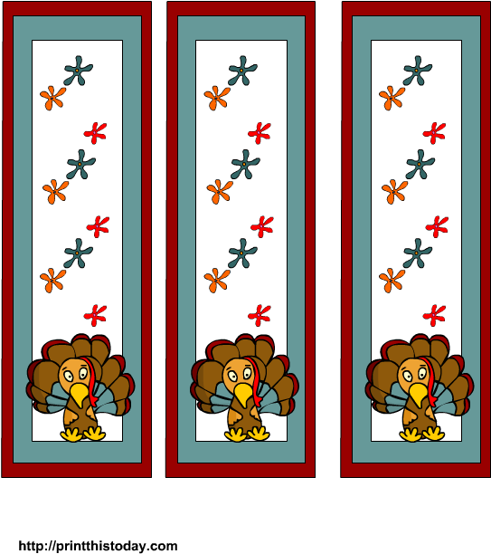Printable Thanksgiving Bookmarks - Printable Thanksgiving Bookmarks (612x792)