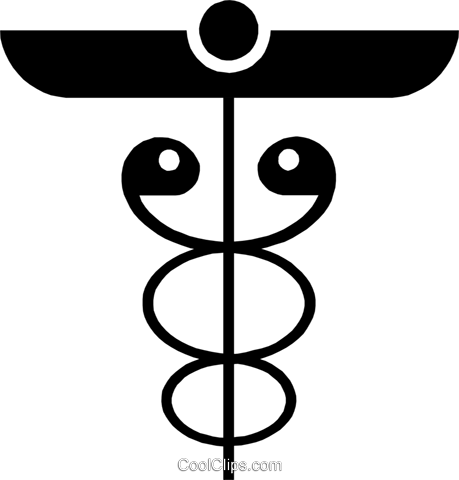 Caduceus Royalty Free Vector Clip Art Illustration - Caduceus Royalty Free Vector Clip Art Illustration (459x480)