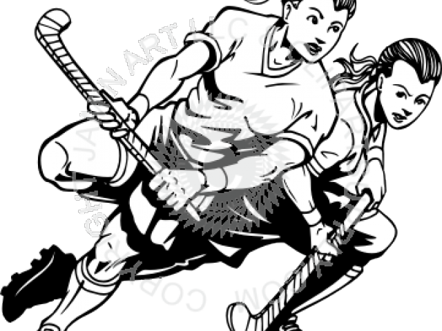 Field Hockey Clipart Black And White - Field Hockey Clipart Black And White (640x480)