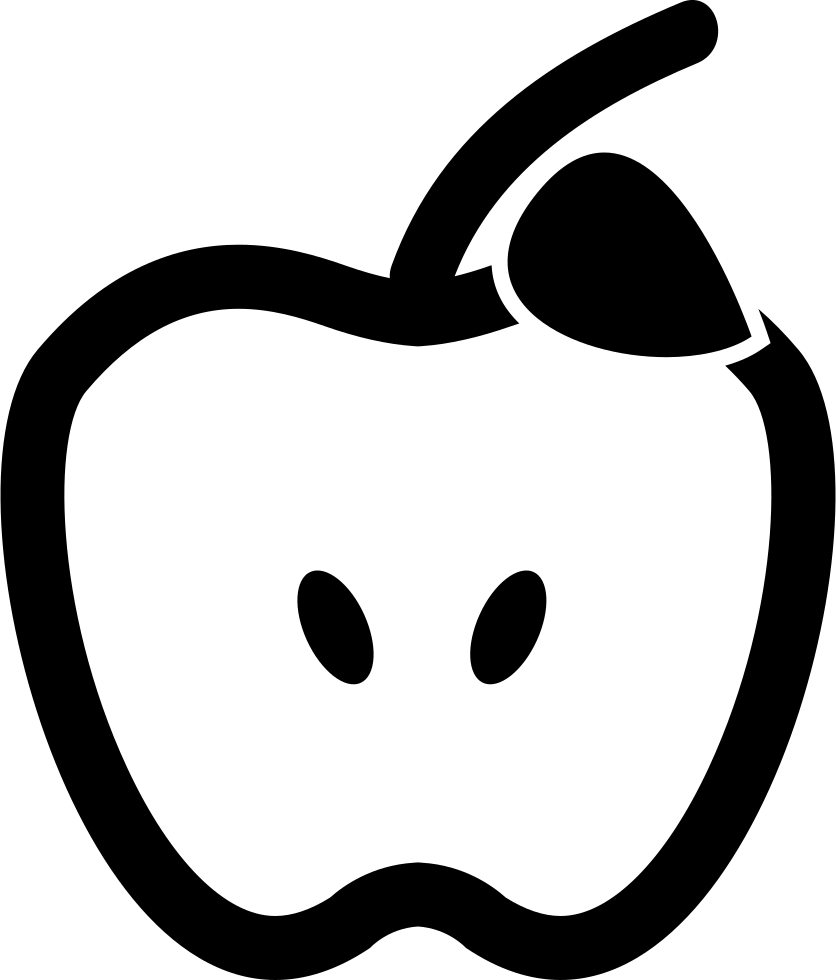 Seeds Clipart Half Apple - Seeds Clipart Half Apple (836x980)