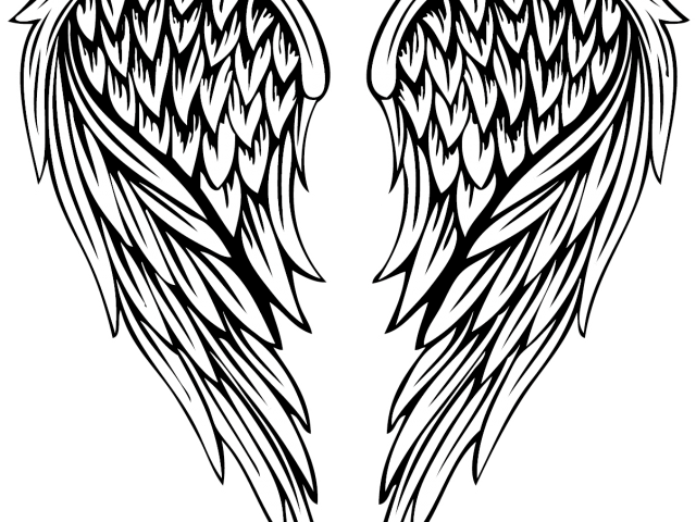 Fallen Angel Clipart Colored Angel Wing - Fallen Angel Clipart Colored Angel Wing (640x480)