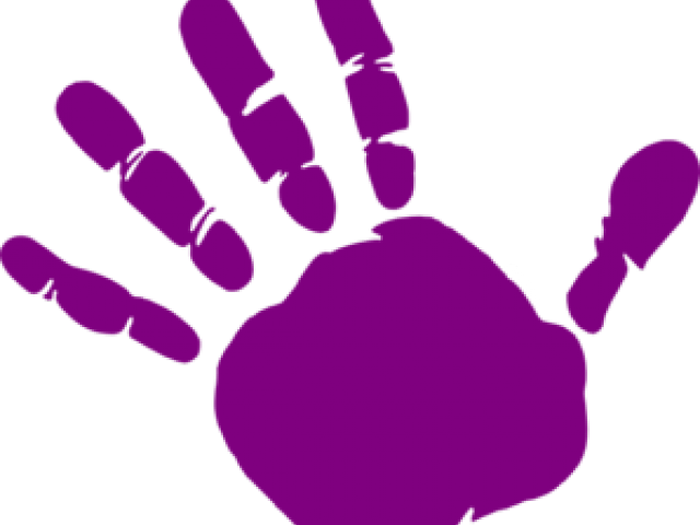 Handprint Clipart Purple - Handprint Clipart Purple (640x480)