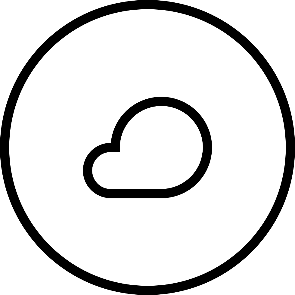Cloud Shape In Outlined Circular Button Comments - Cloud Shape In Outlined Circular Button Comments (980x980)