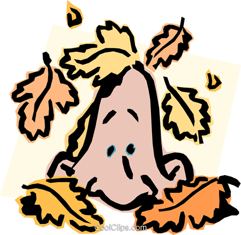 Man Covered In Fall Leaves Royalty Free Vector Clip - Man Covered In Fall Leaves Royalty Free Vector Clip (480x467)