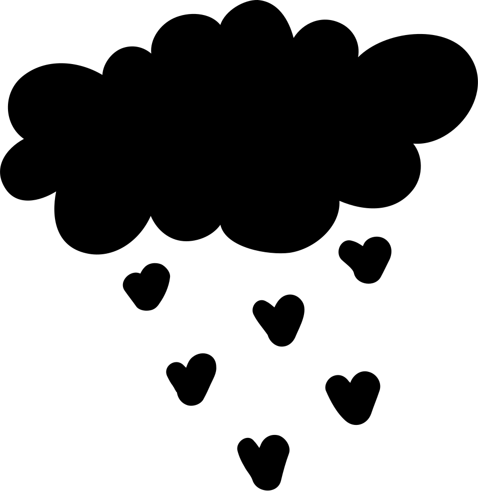 Cloud Raining Heart Shapes Comments - Cloud Raining Heart Shapes Comments (956x981)