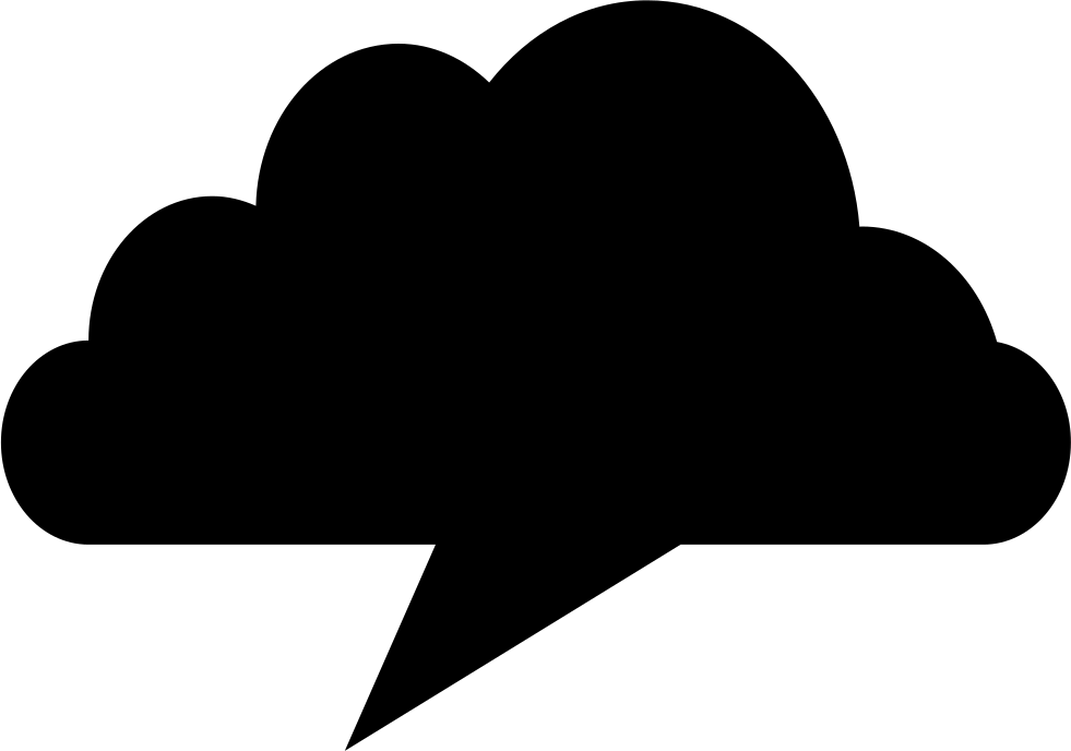 Cloud Black Shape Like A Chat Speech Bubble Comments - Cloud Black Shape Like A Chat Speech Bubble Comments (981x688)