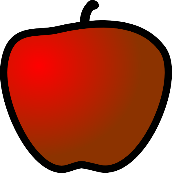 Red Apple Clip Art - Red Apple Clip Art (594x596)