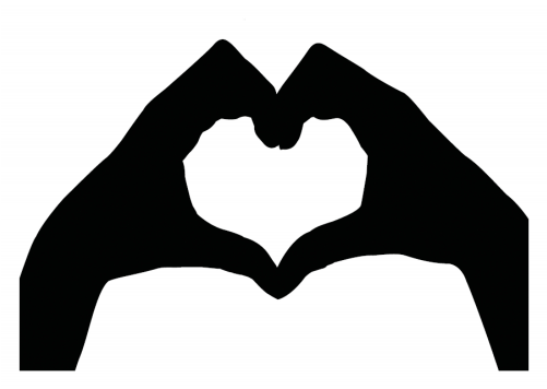 Macbook 13 Inch Decal Heart Hands - Macbook 13 Inch Decal Heart Hands (500x500)