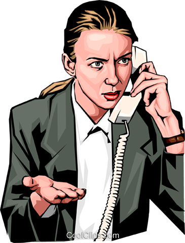 Woman On Phone Royalty Free Vector Clip Art Illustration - Woman On Phone Royalty Free Vector Clip Art Illustration (365x480)