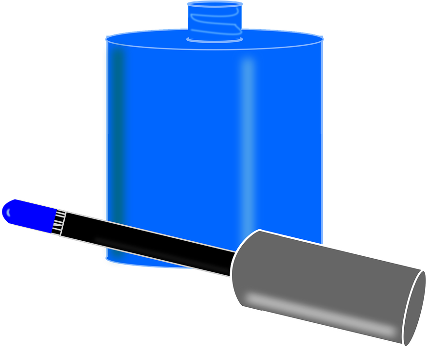 Nail Polish Blue Painted - Nail Polish Blue Painted (905x720)