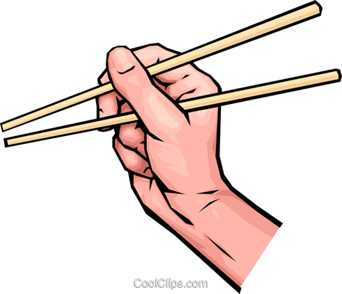 Hands With Chopsticks Royalty Free Vector Clip Art - Hands With Chopsticks Royalty Free Vector Clip Art (480x413)
